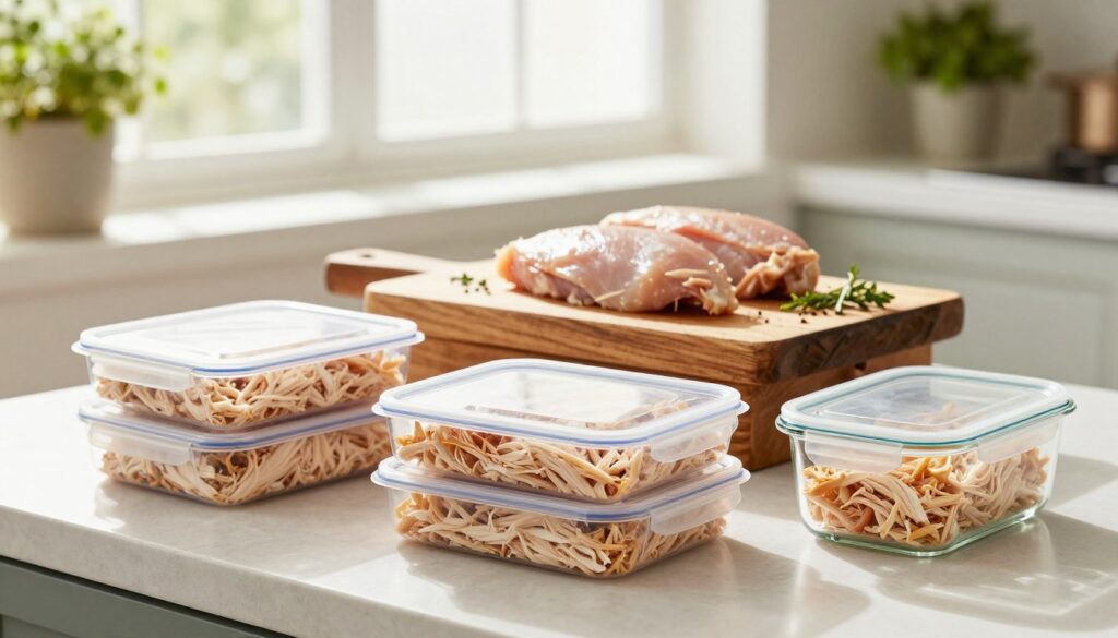 Freezer-Friendly Shredded Chicken Storage Freezer-Friendly Shredded Chicken Storage