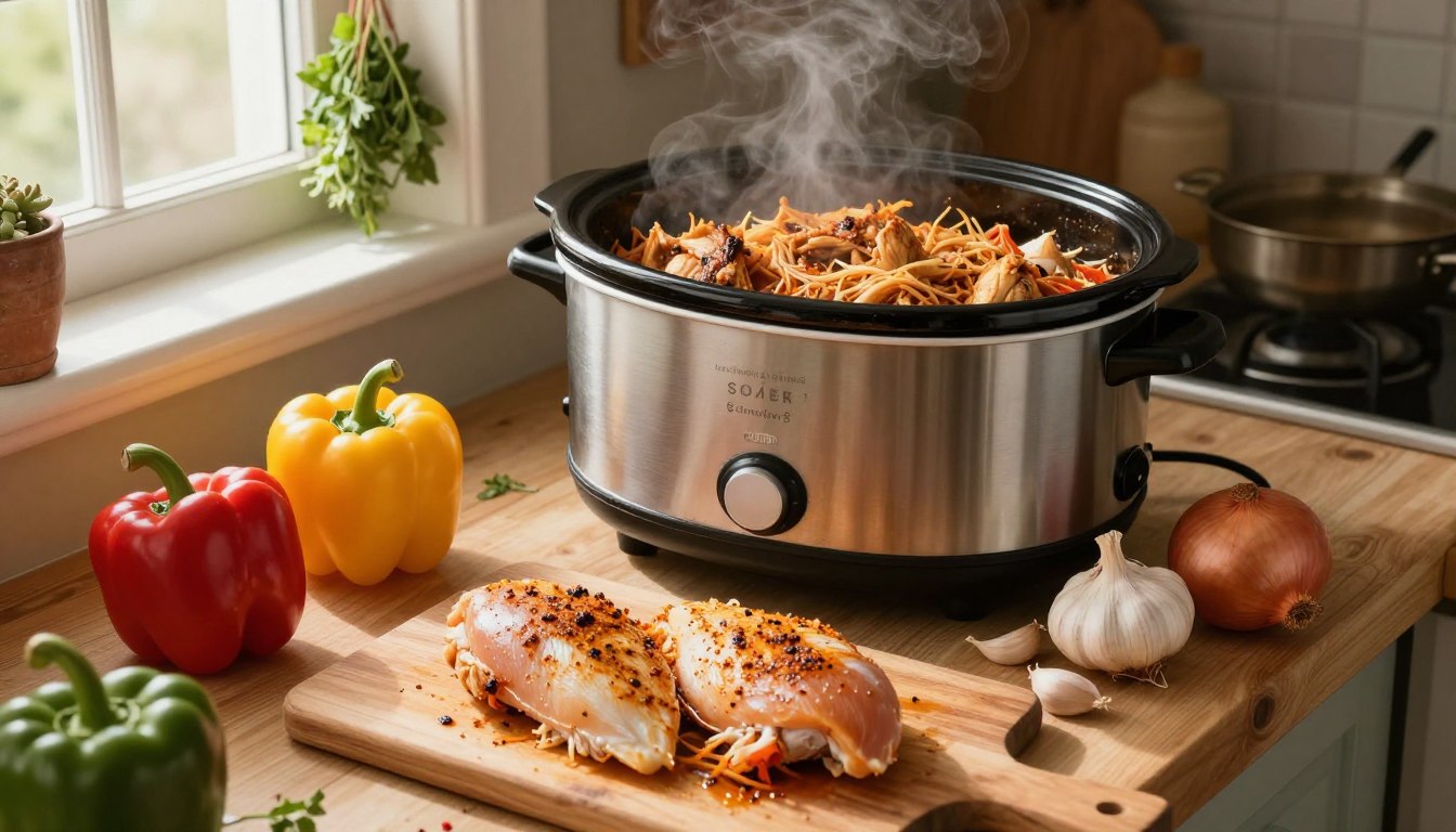 crockpot shredded chicken