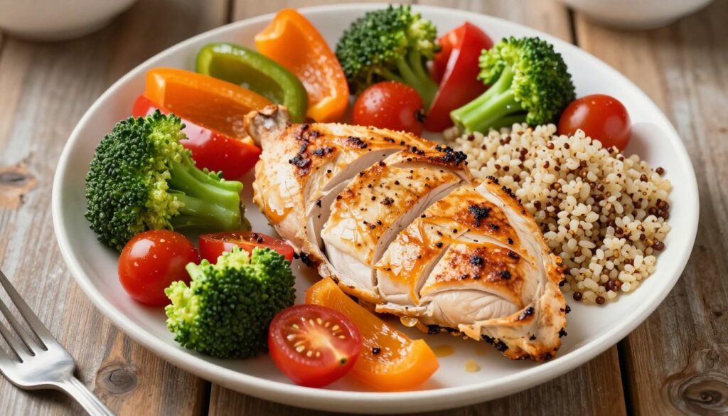 healthy air fryer meals with fresh vegetables and grains healthy air fryer meals with fresh vegetables and grains