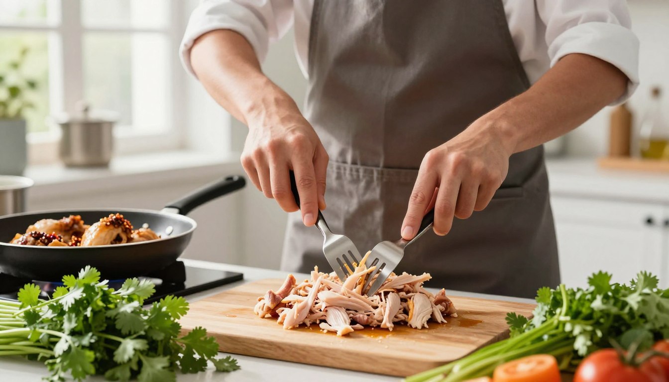 how to cook chicken to shred
