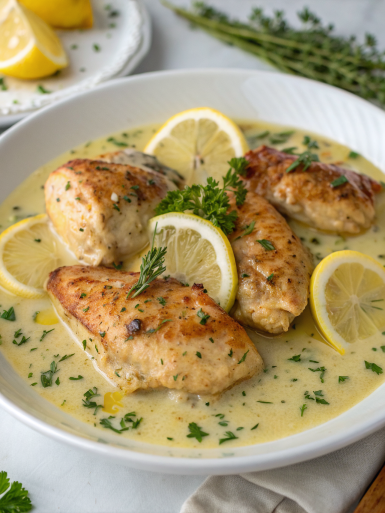lemon chicken in white wine sauce