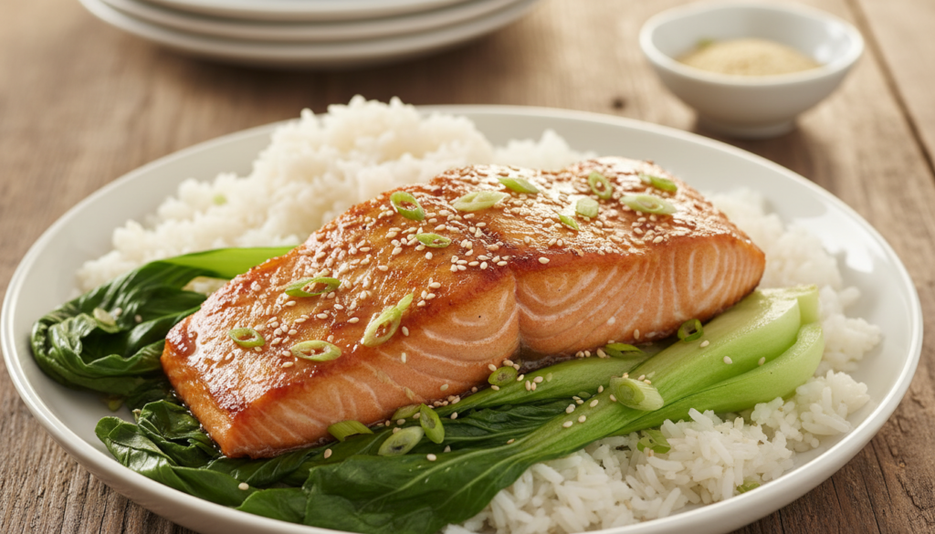perfectly cooked honey soy salmon with crispy skin perfectly cooked honey soy salmon with crispy skin