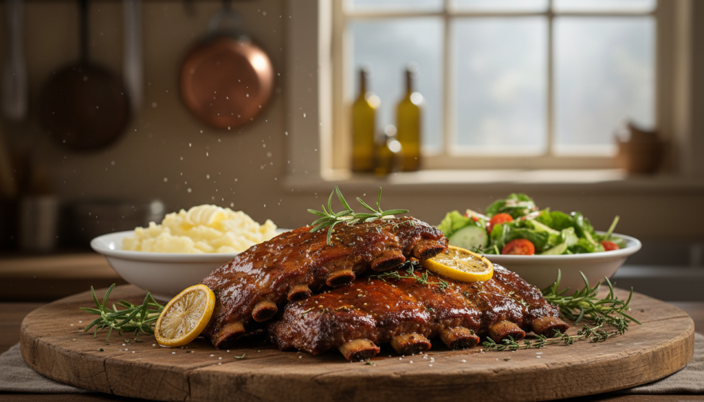 serving beef ribs serving beef ribs