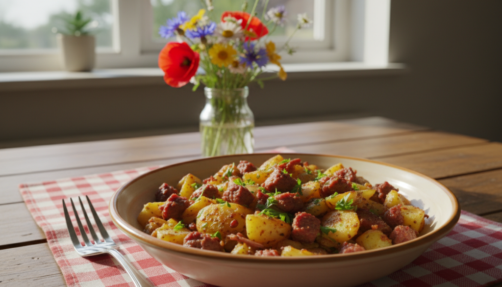 serving corned beef hash serving corned beef hash