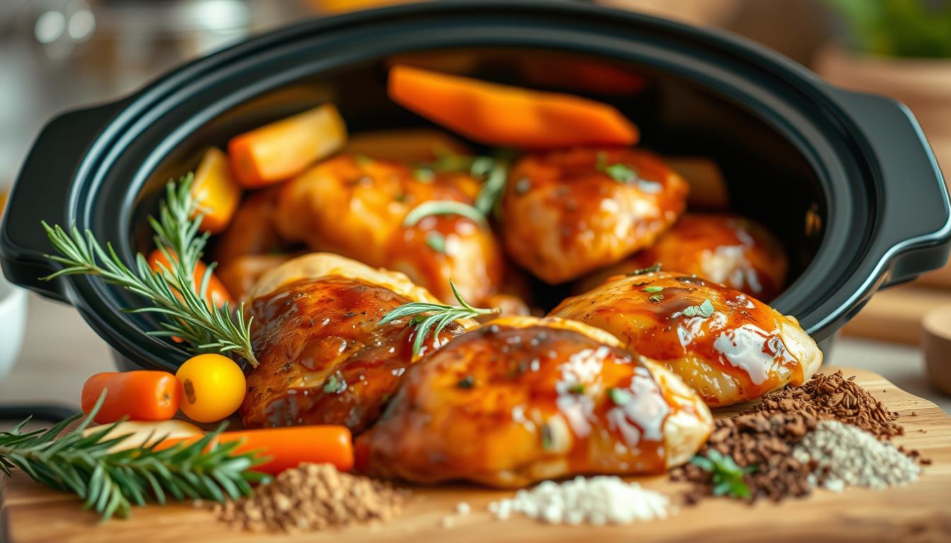 slow cooker and chicken breast