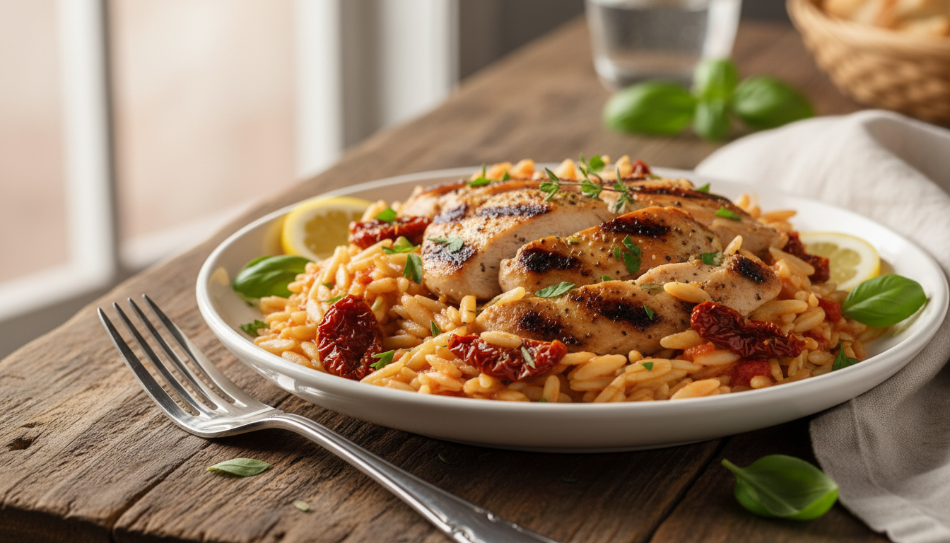 sun dried tomato chicken orzo