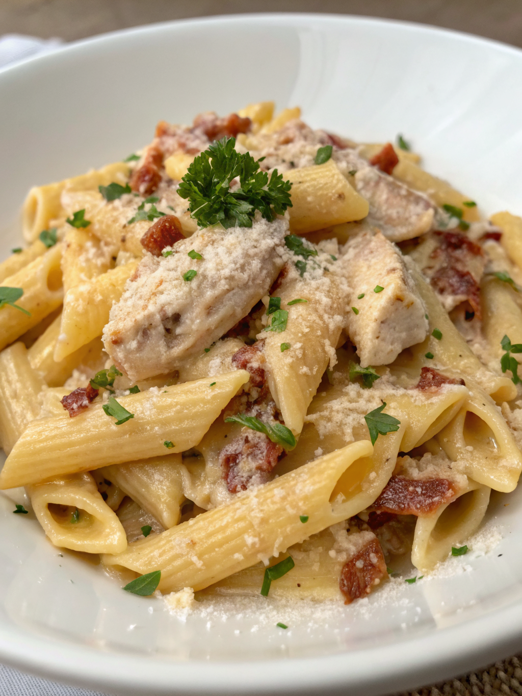 chicken carbonara penne
