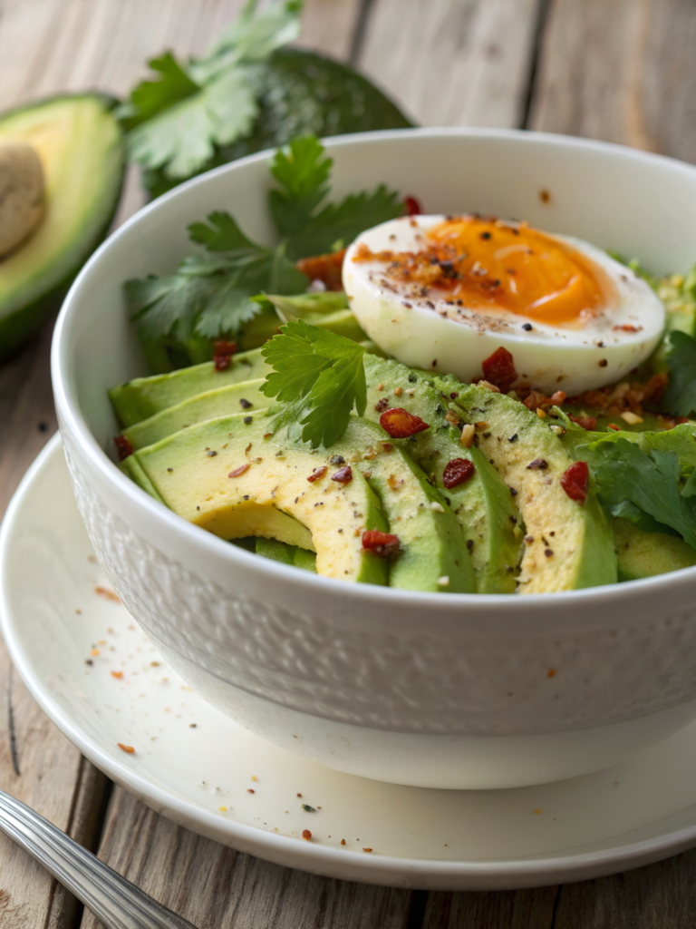 Egg avocado breakfast bowl