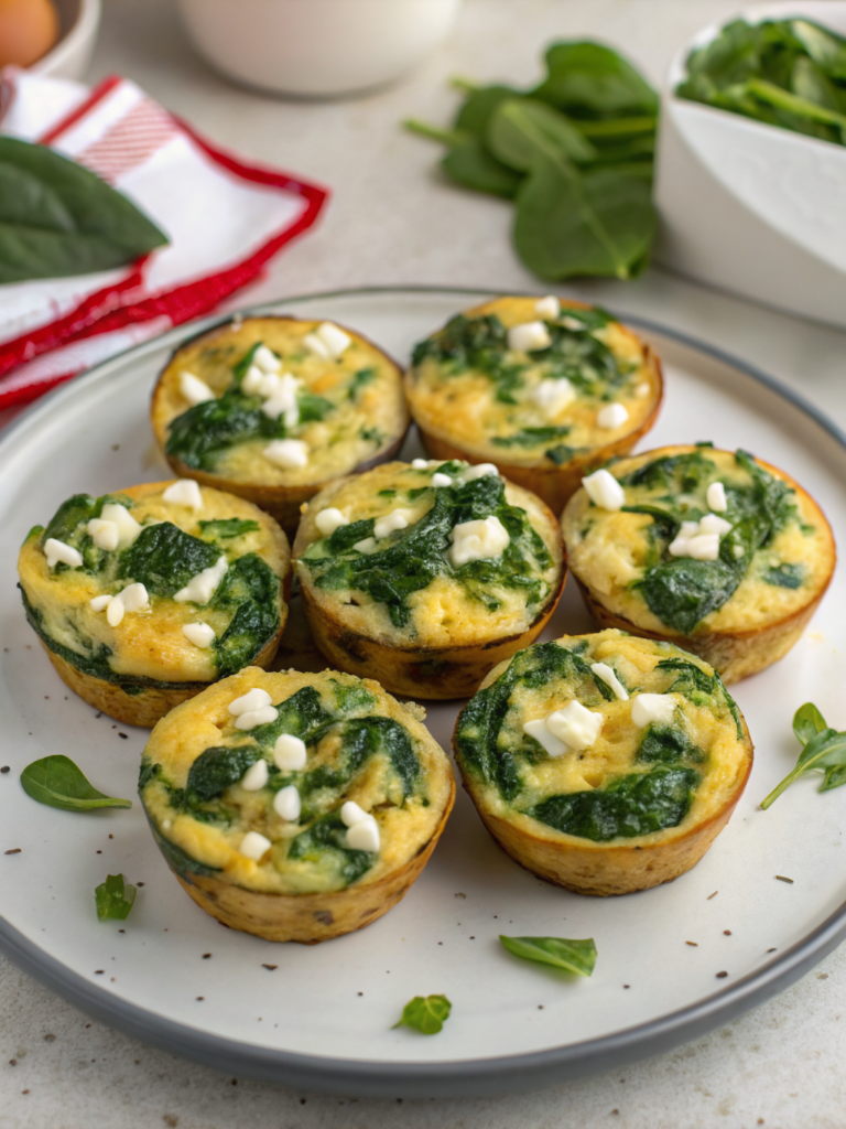 Spinach feta egg muffins