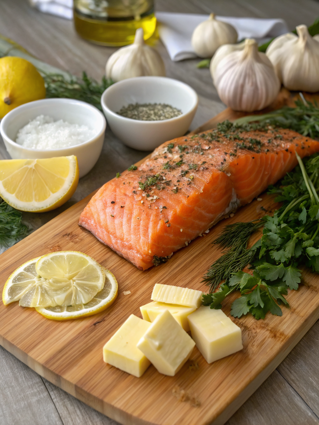 Baked Salmon with Garlic Butter