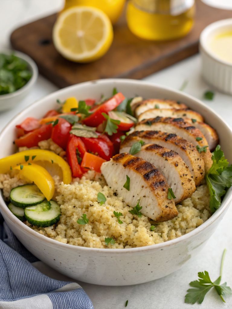 chicken quinoa bowl