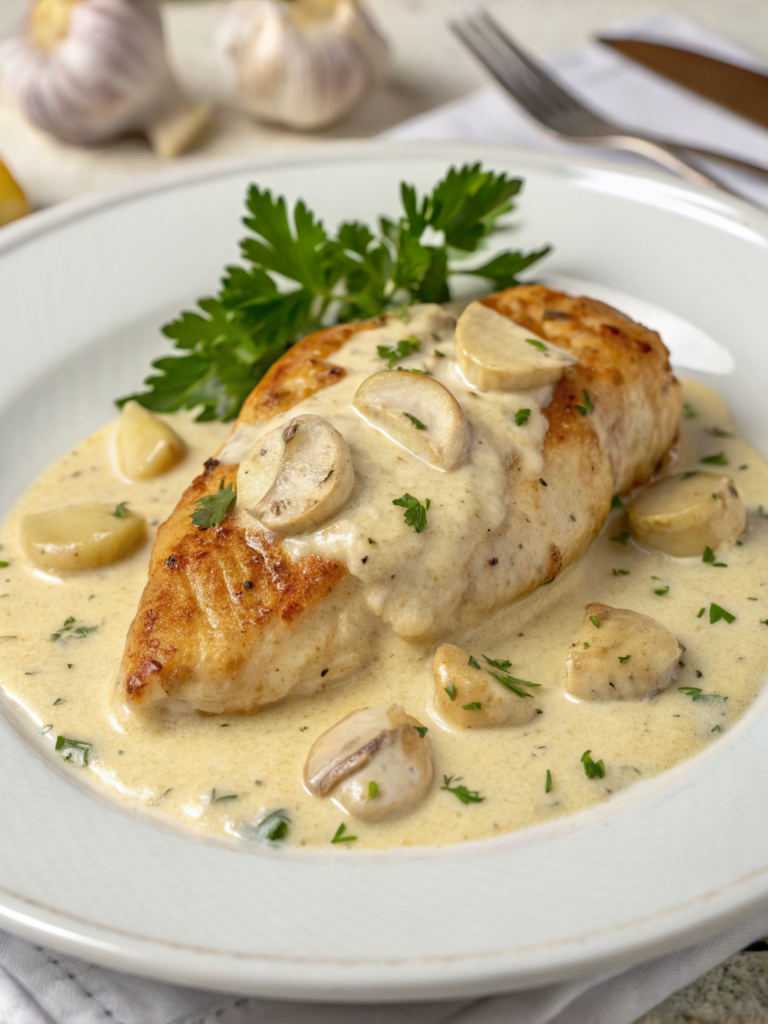 creamy garlic chicken