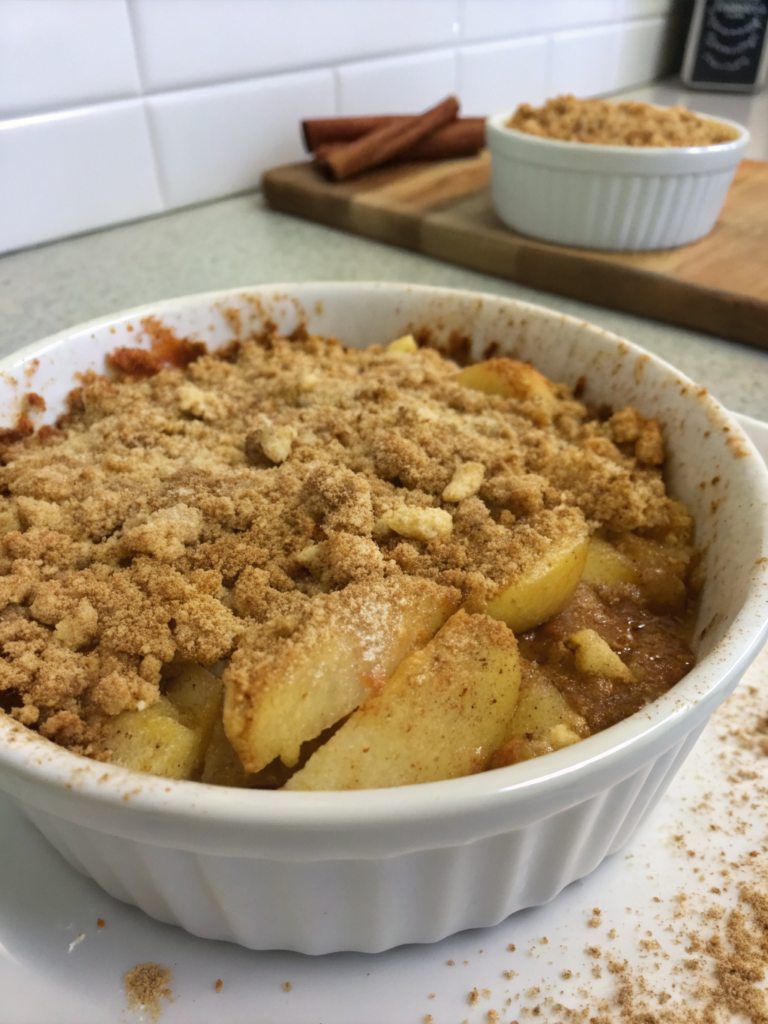 healthy apple crumble