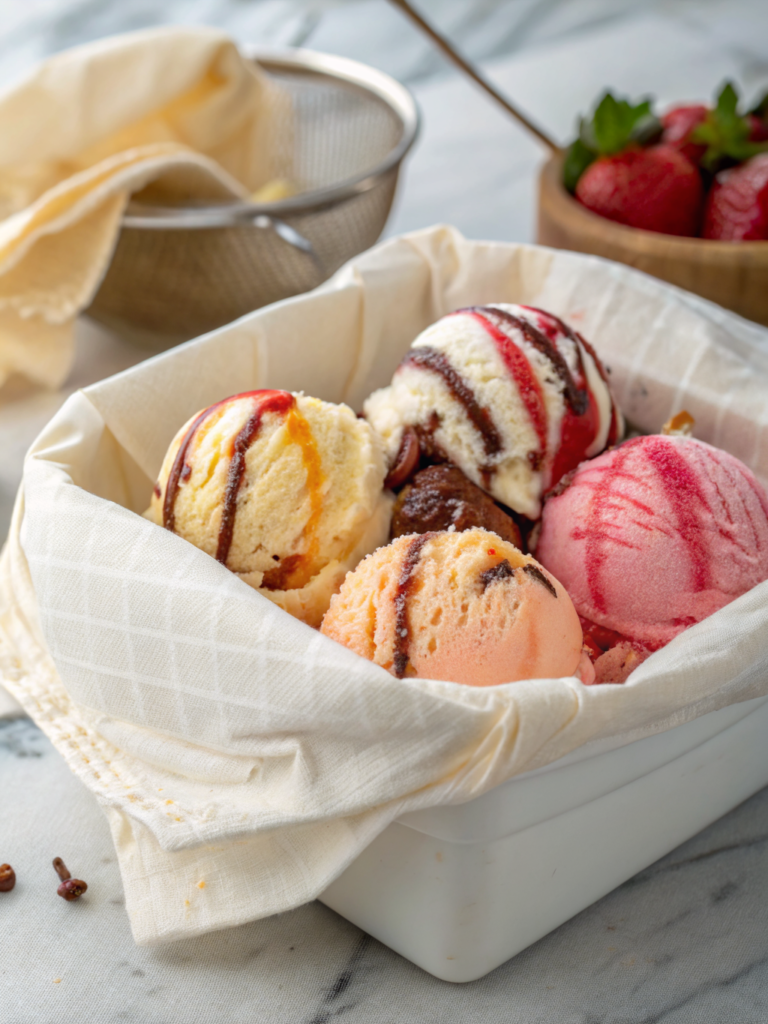 ice cream in a bag