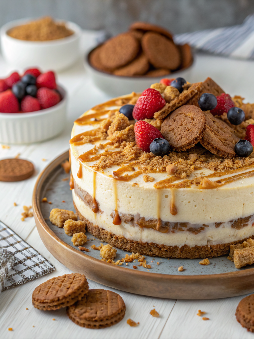 no bake biscoff cheesecake