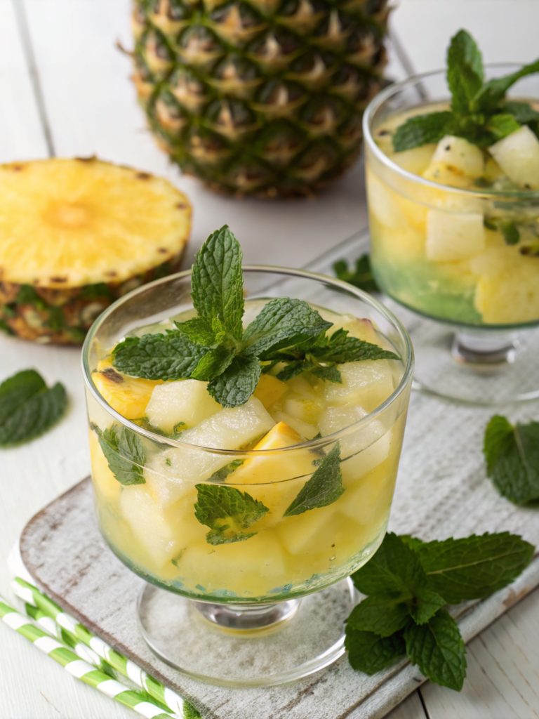 pineapple mint drink
