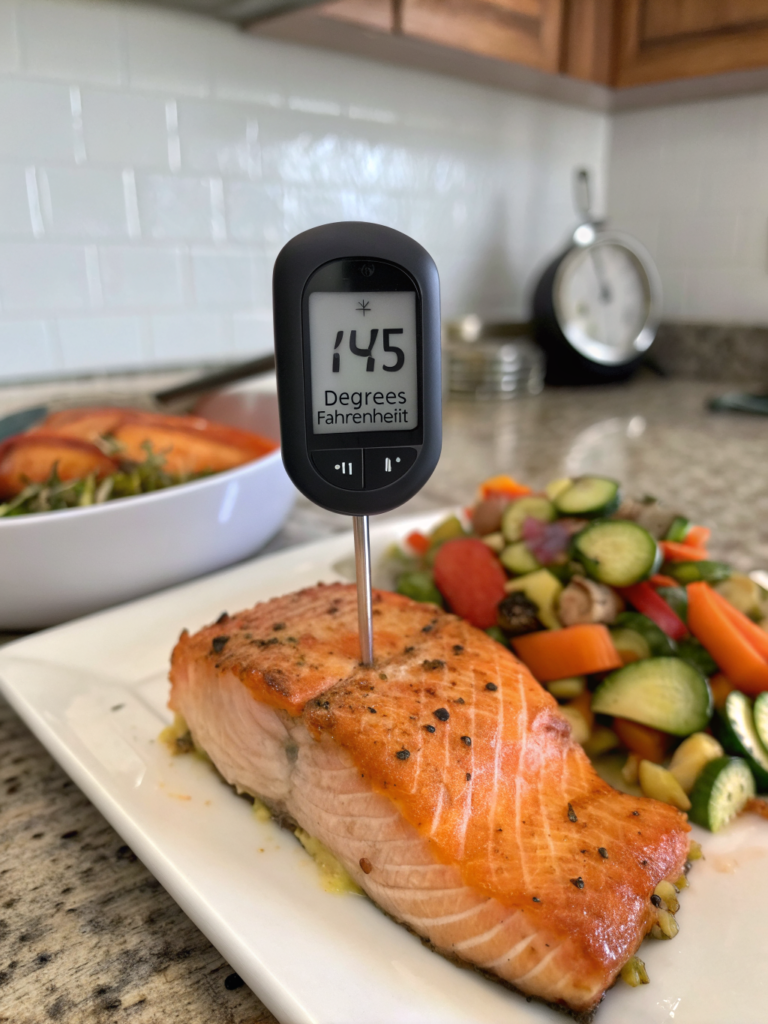 safe temp for salmon