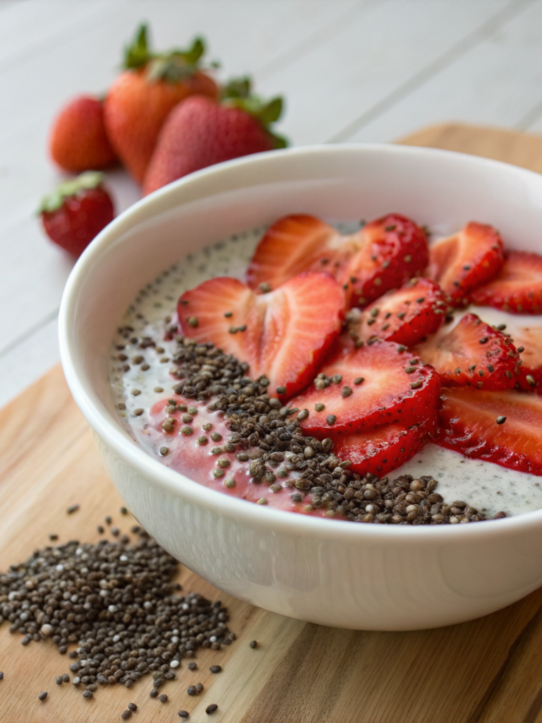 strawberry chia pudding