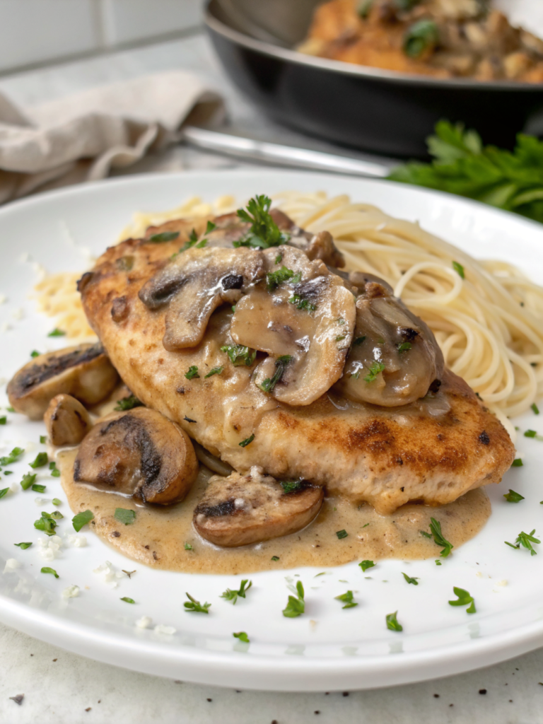 Creamy Garlic Mushroom Chicken