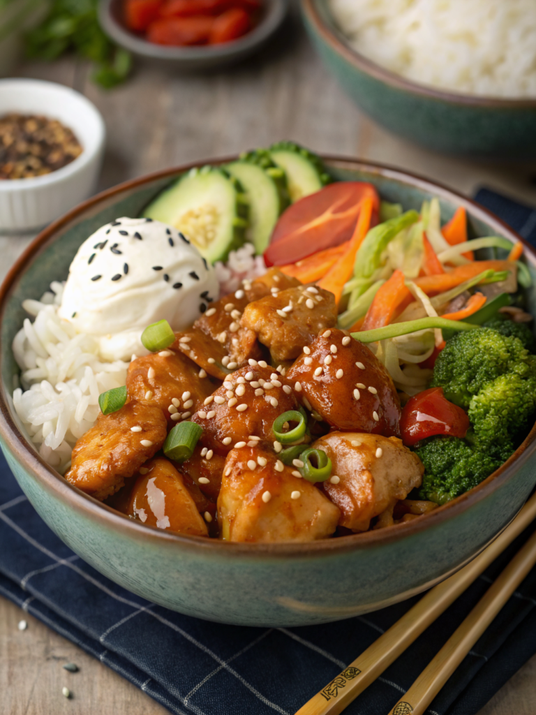 Honey Soy Kewpie Chicken Bowl