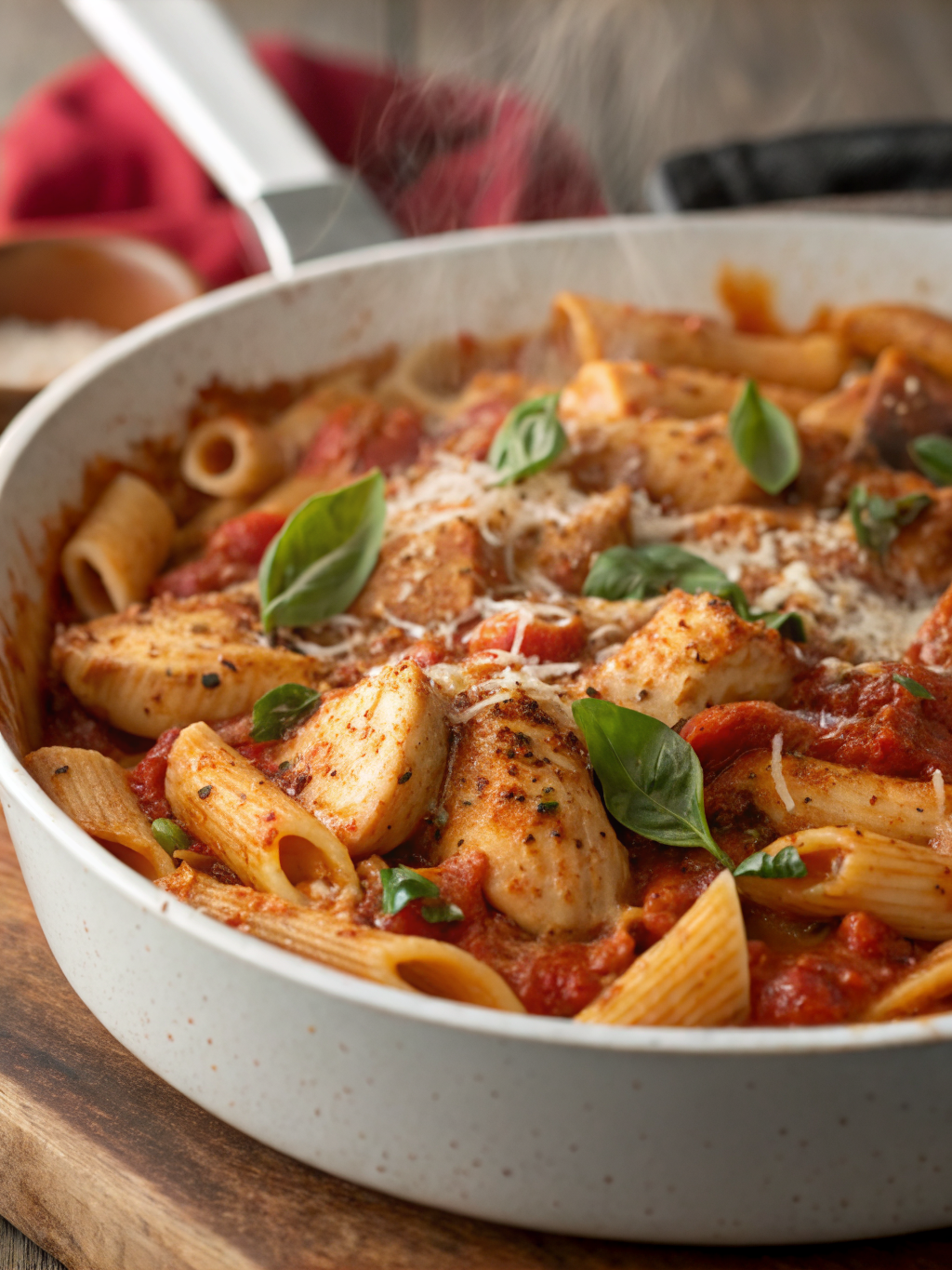 Spicy Marry Me Chicken Pasta Bake