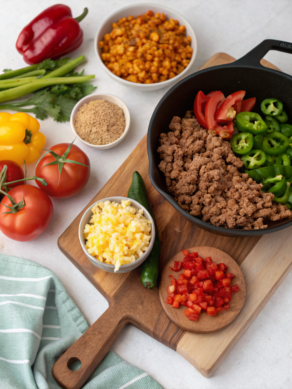 Tex-Mex Ground Chicken Skillet