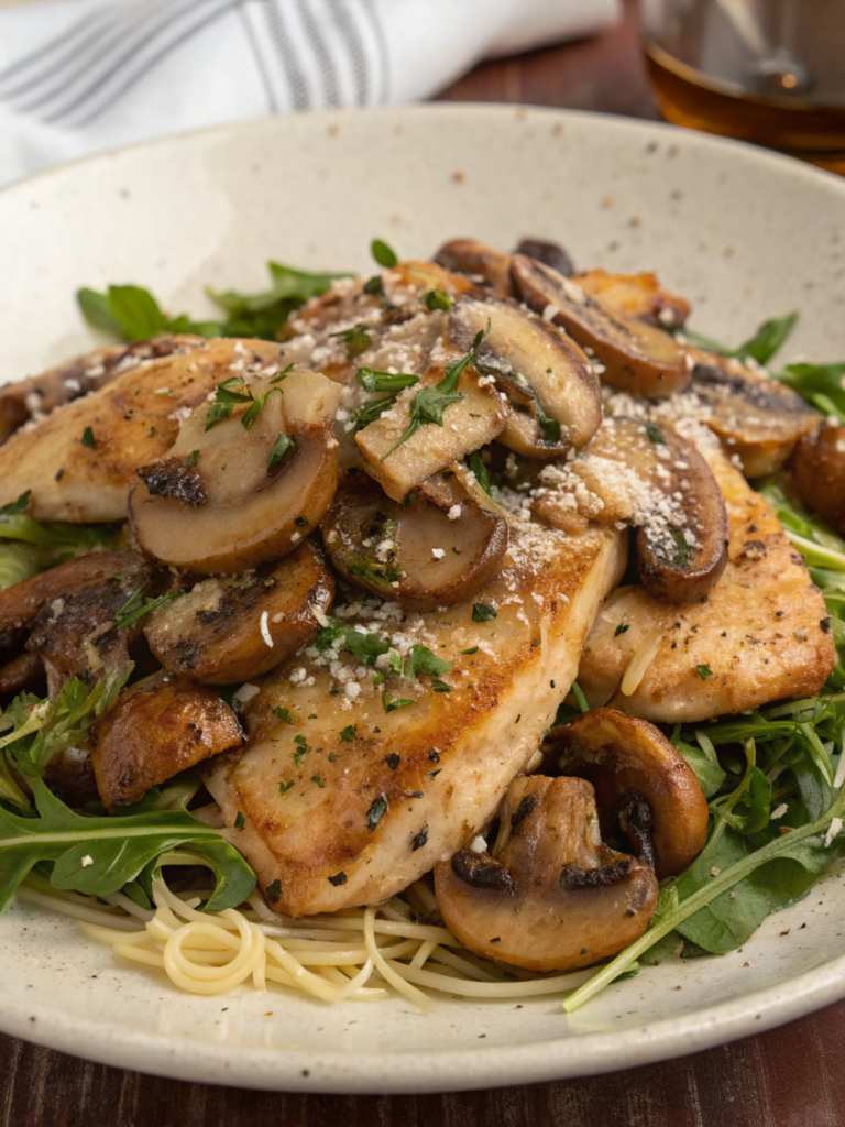 Tuscan Garlic Mushroom Chicken