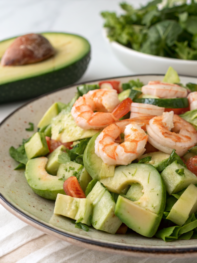 avocado cucumber shrimp salad keto