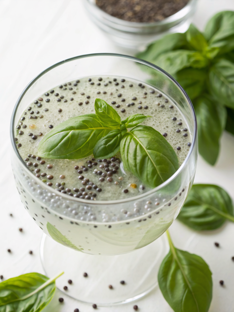 basil seed detox drink