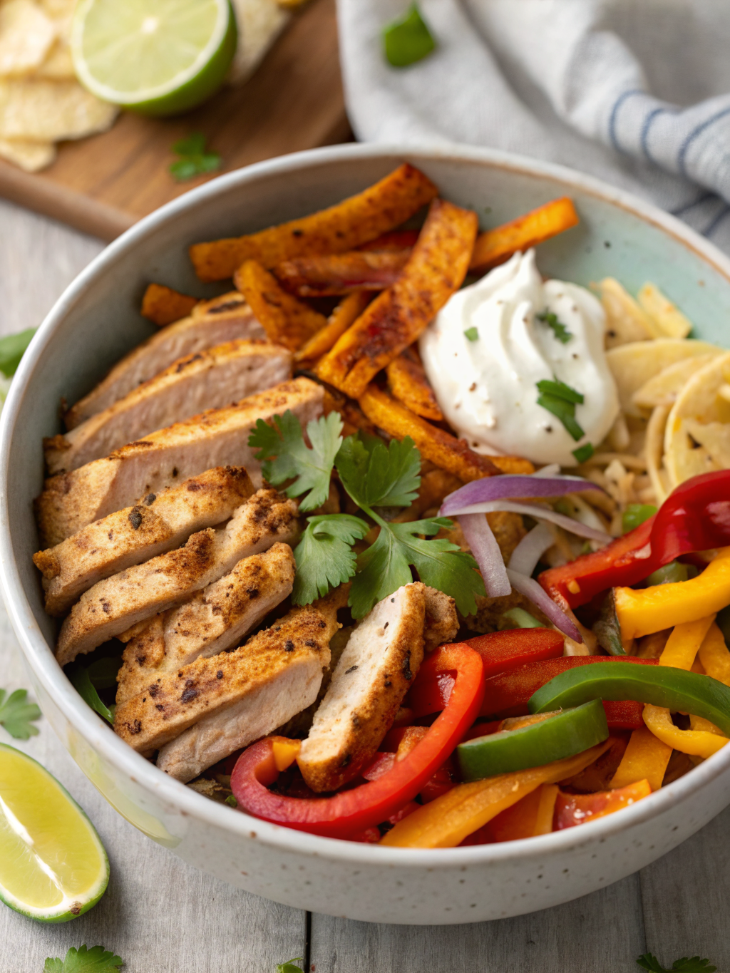 Chicken Fajita Rice Bowl