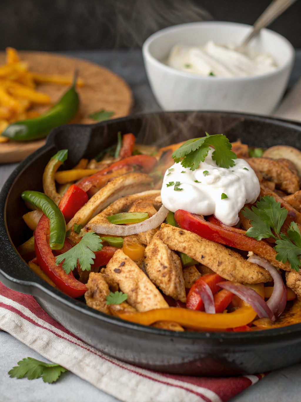 chicken fajita bowl