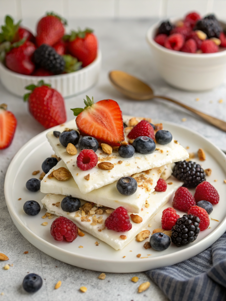 keto greek yogurt berry bark