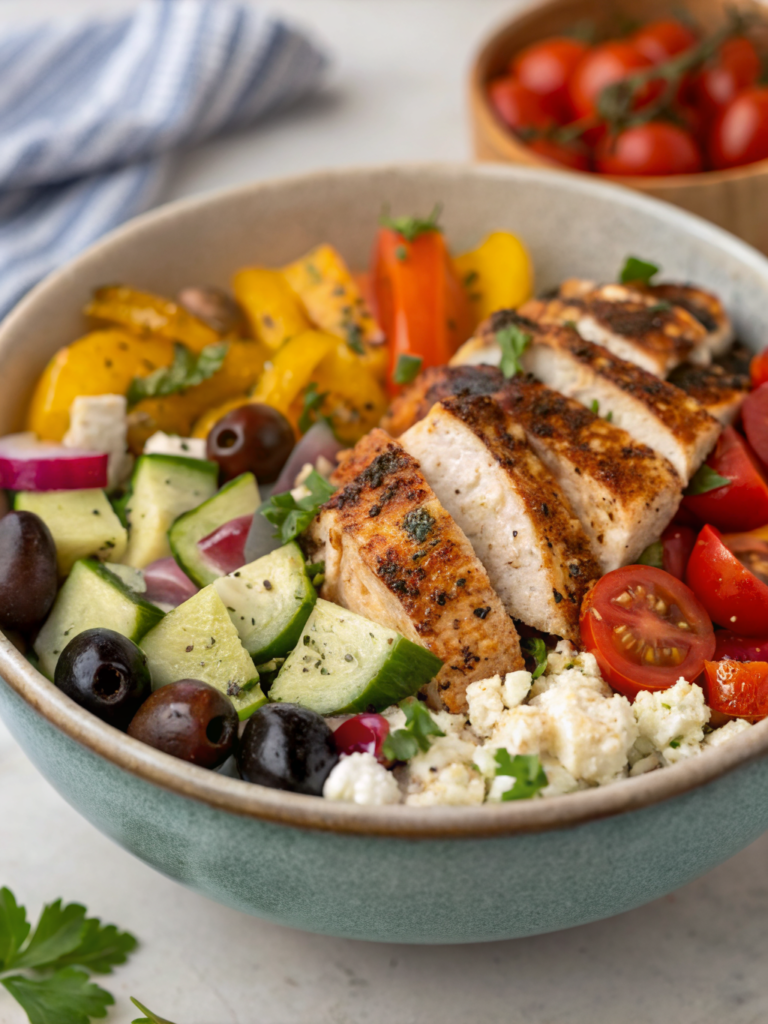mediterranean chicken bowl