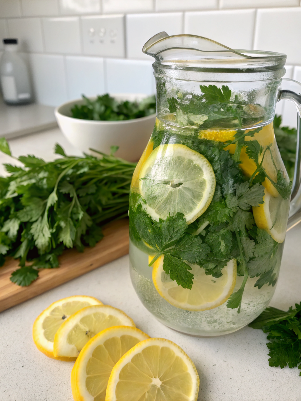 parsley lemon detox water