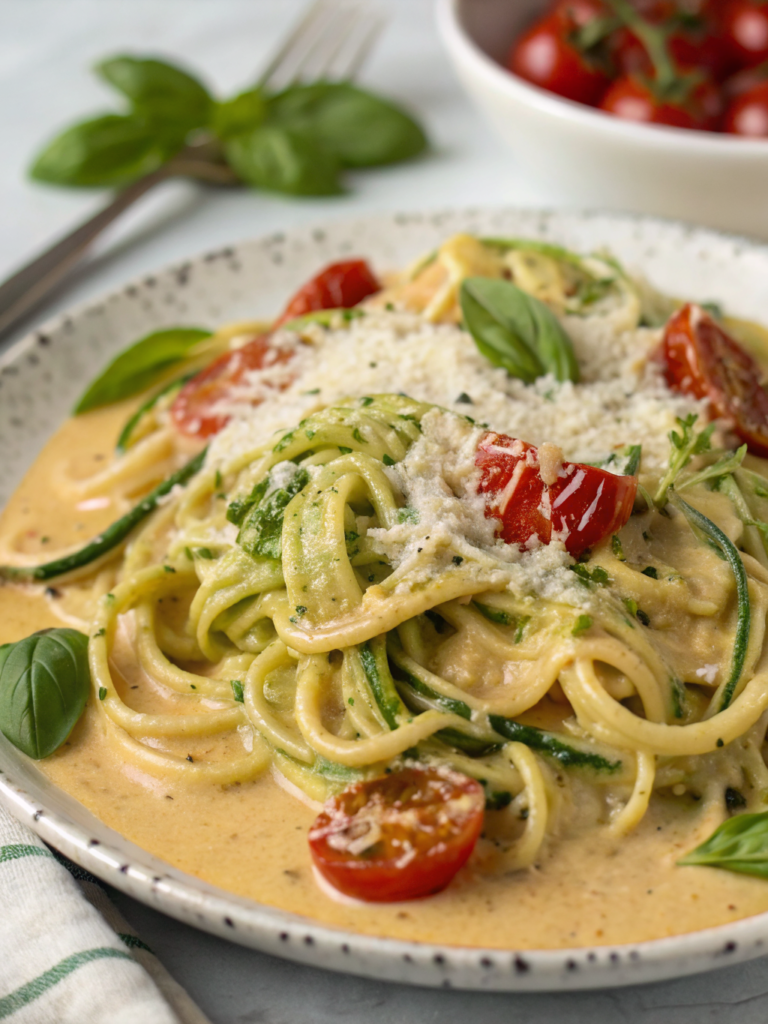 zucchini noodle alfredo
