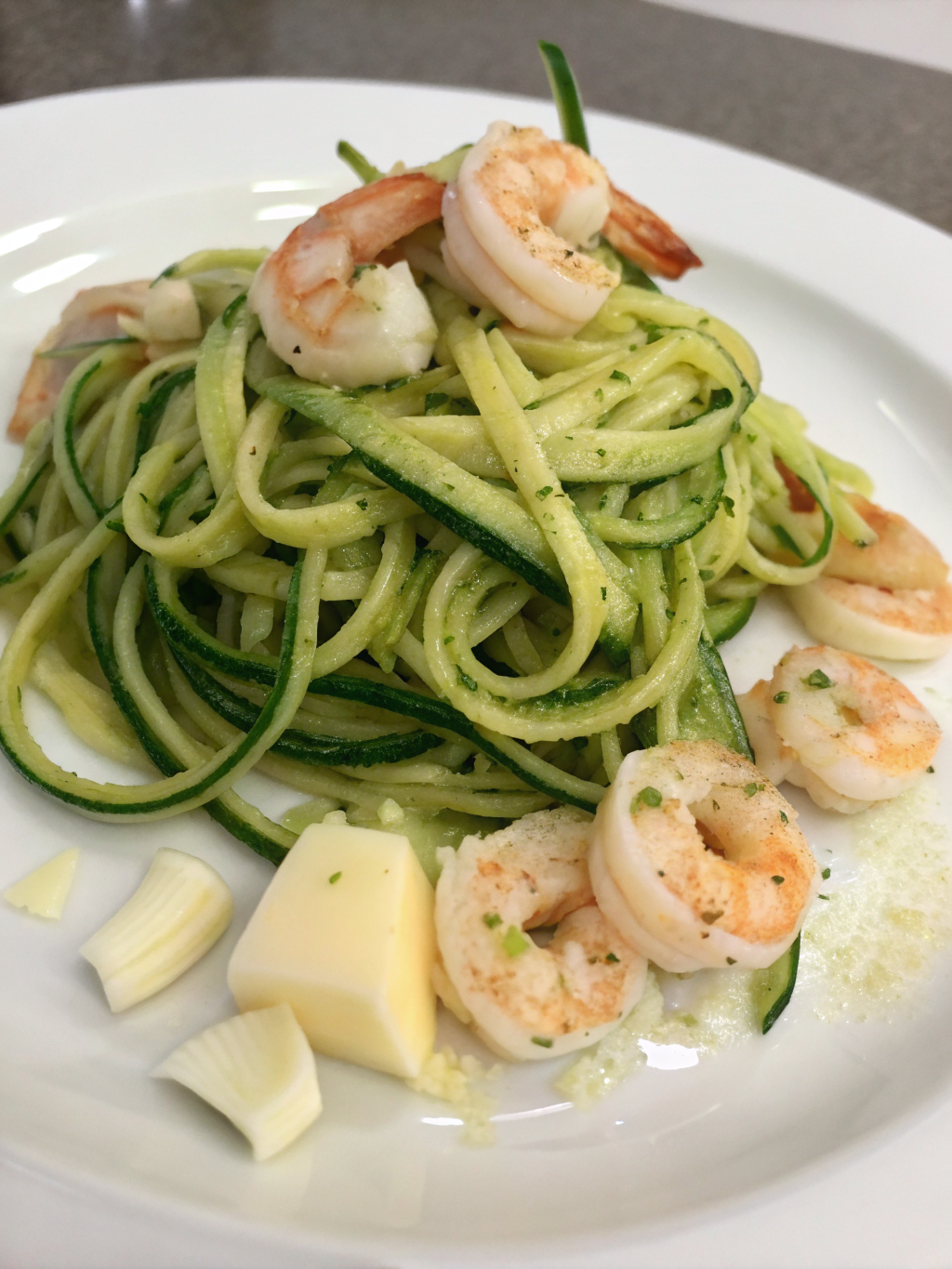 Zucchini Noodles with Garlic Butter Shrimp