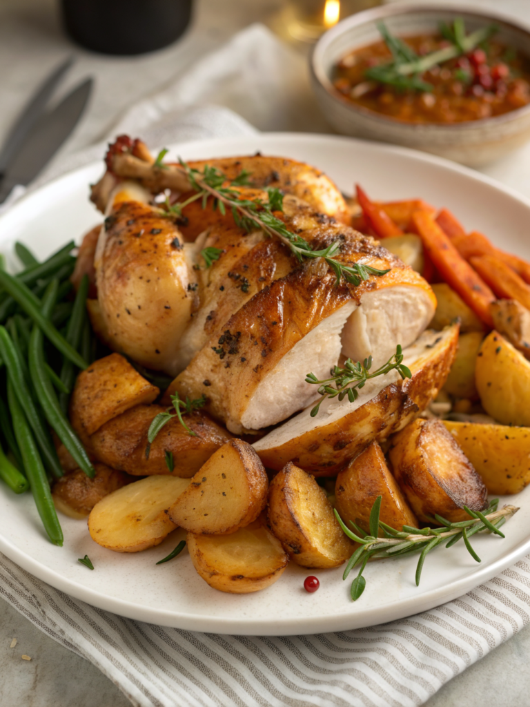 Christmas chicken and potatoes