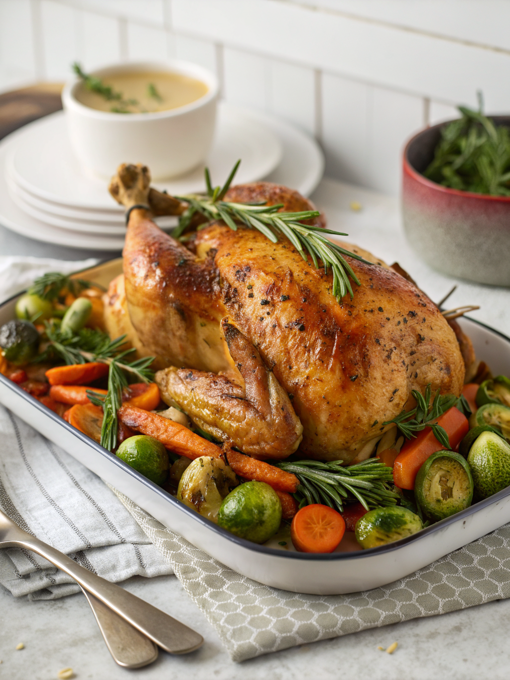 Christmas roast chicken