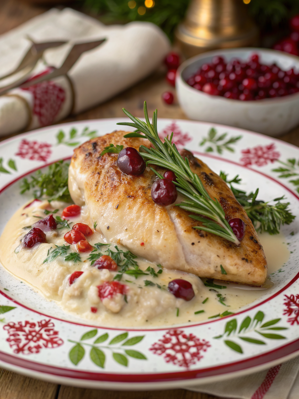 creamy Christmas chicken
