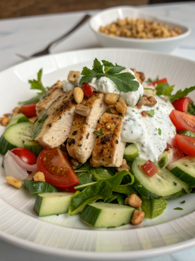 high protein Greek yogurt chicken salad