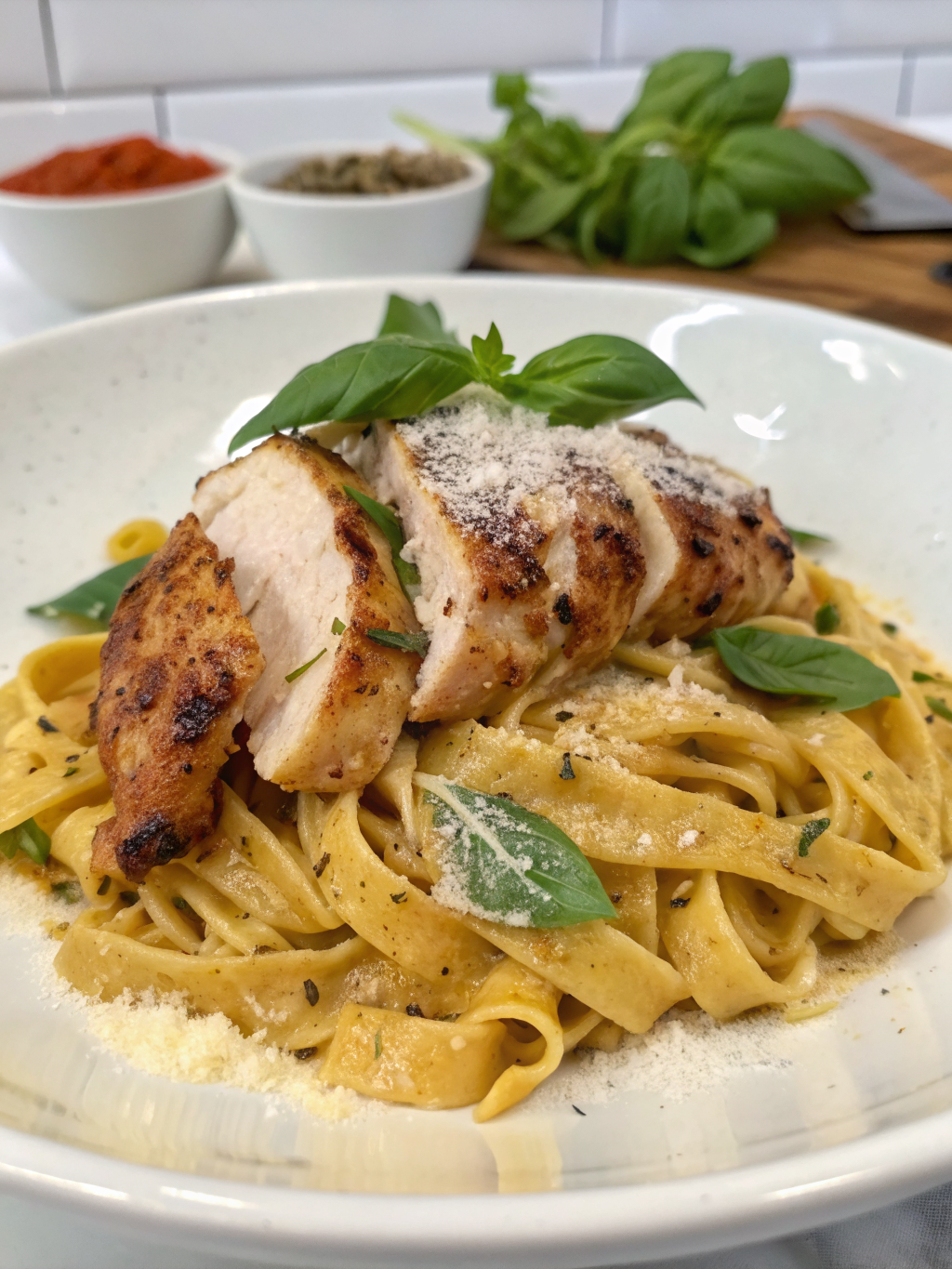 high protein chicken pasta