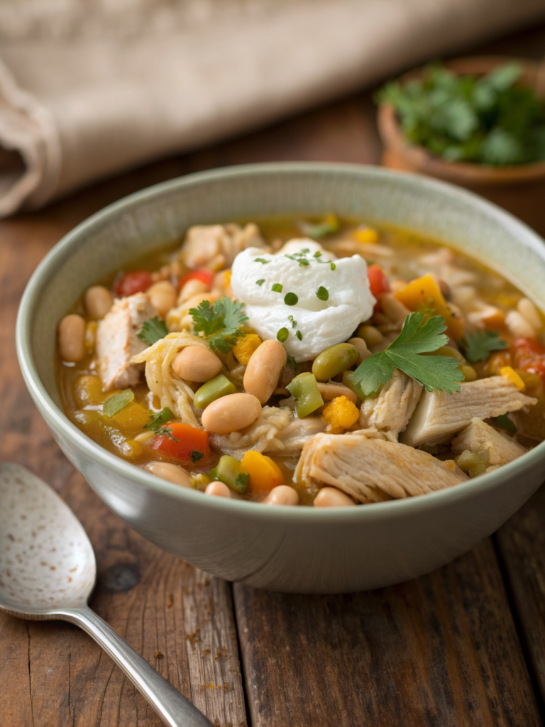 high protein white chicken chili