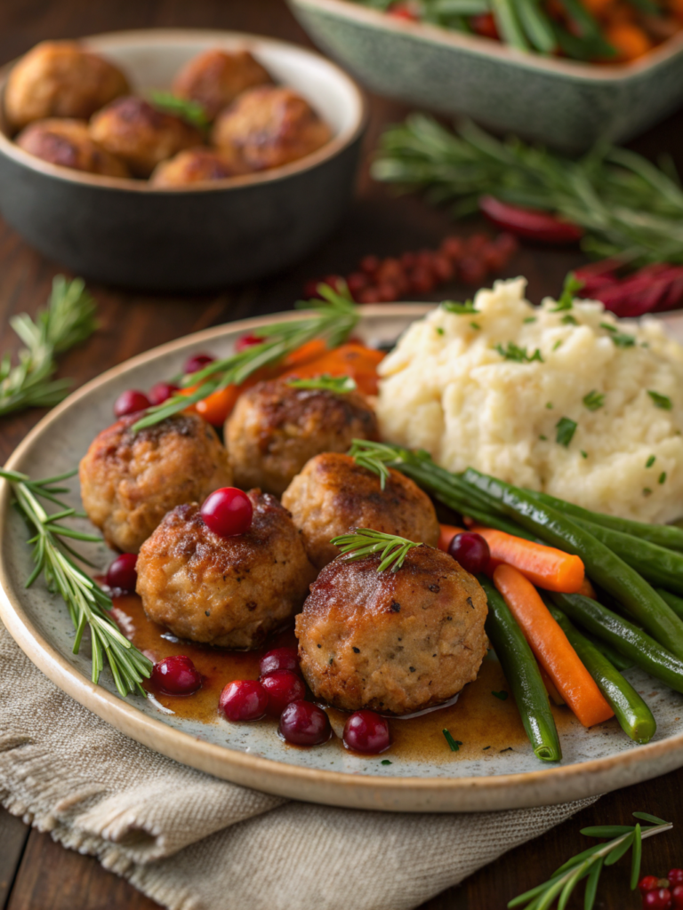 Thanksgiving chicken meatballs
