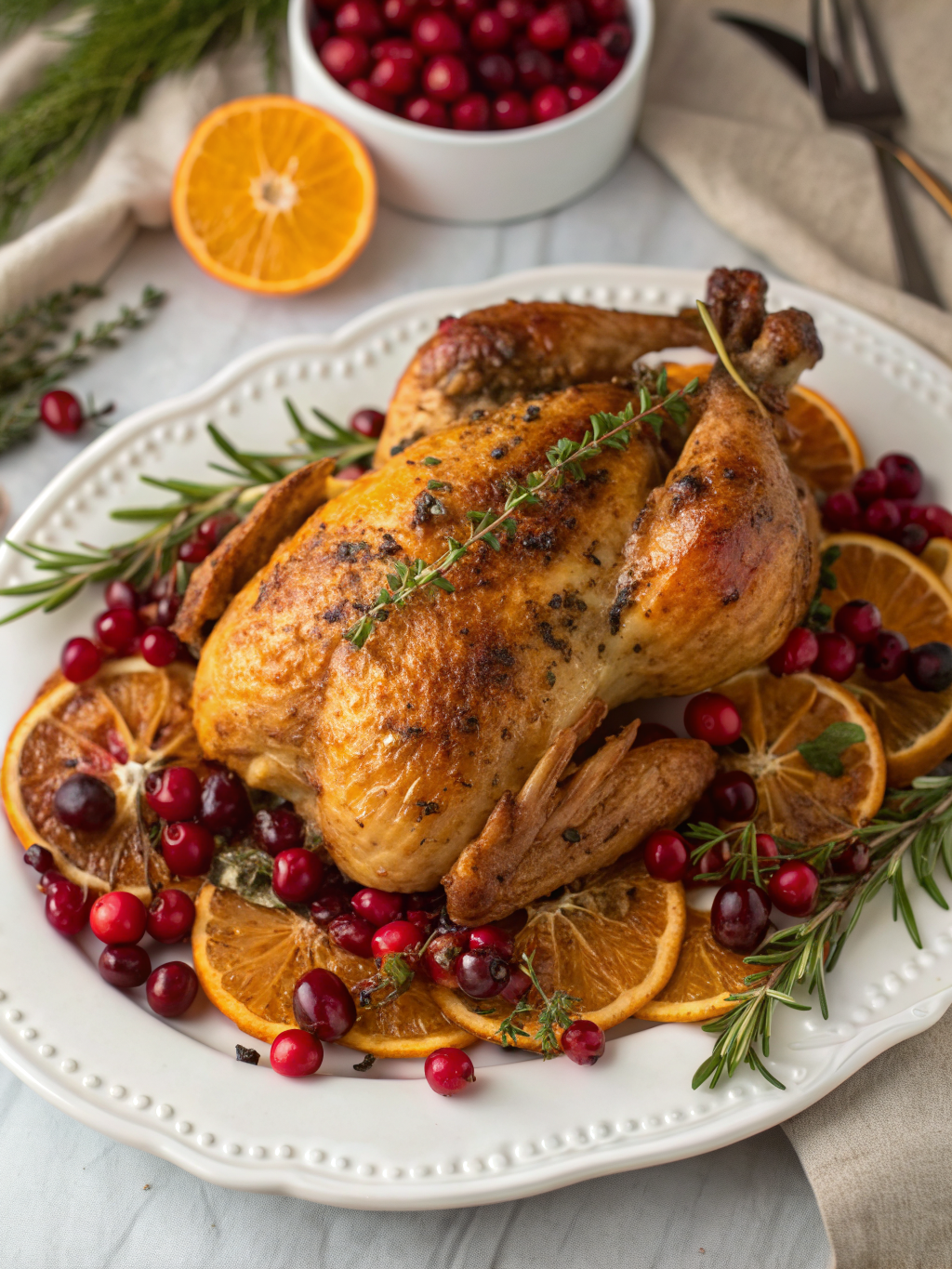 cranberry orange Thanksgiving chicken