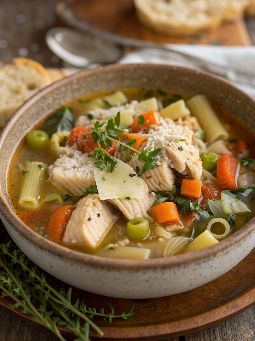 high protein Tuscan chicken soup