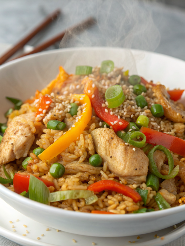 high protein chicken fried rice