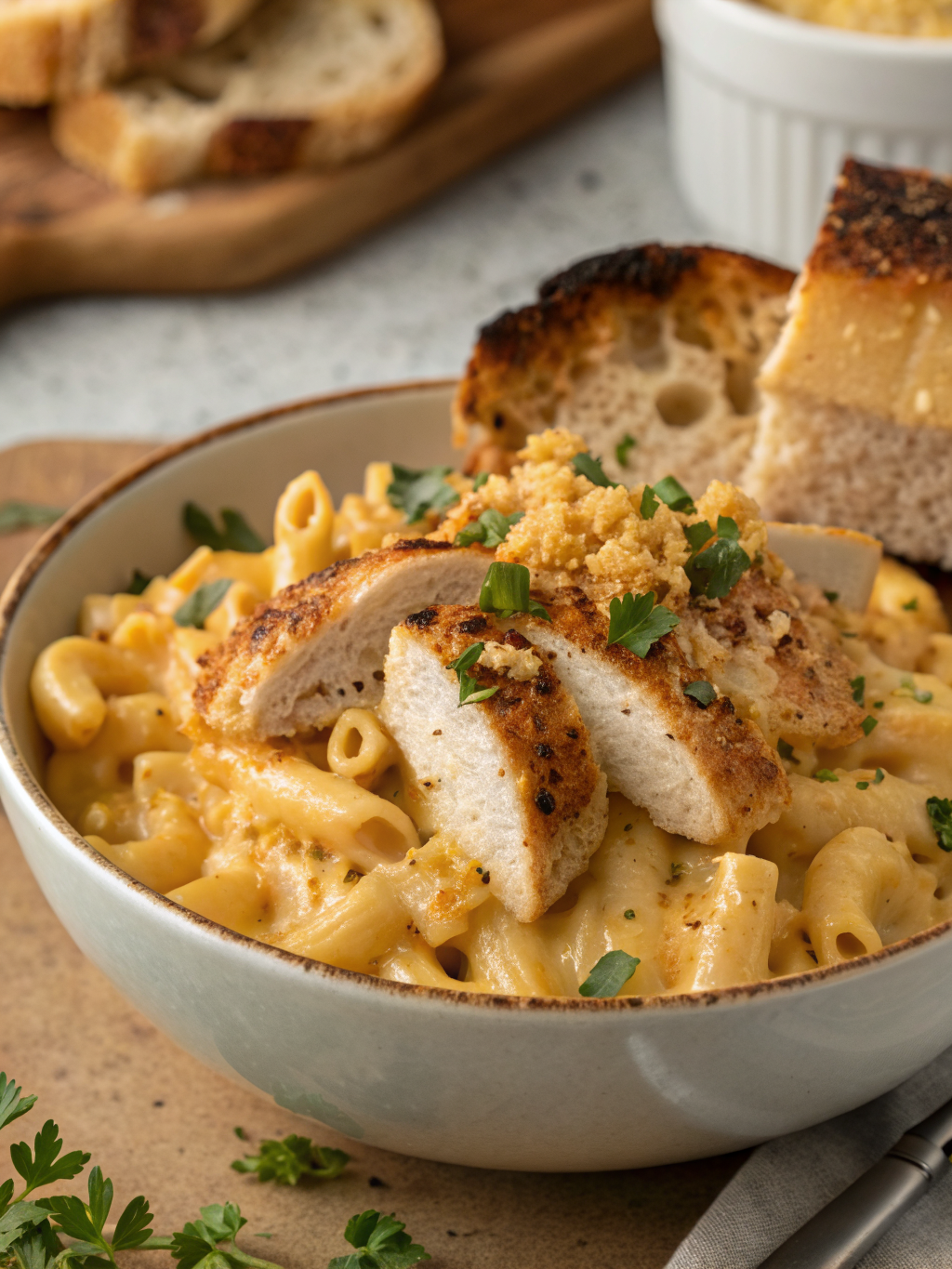 high protein chicken mac and cheese