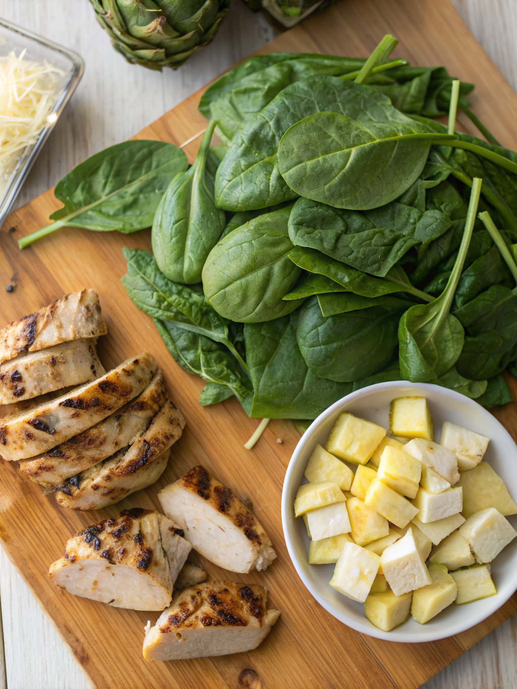 high protein spinach artichoke chicken