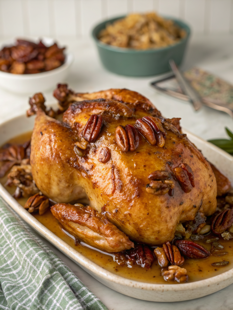 maple pecan Thanksgiving chicken