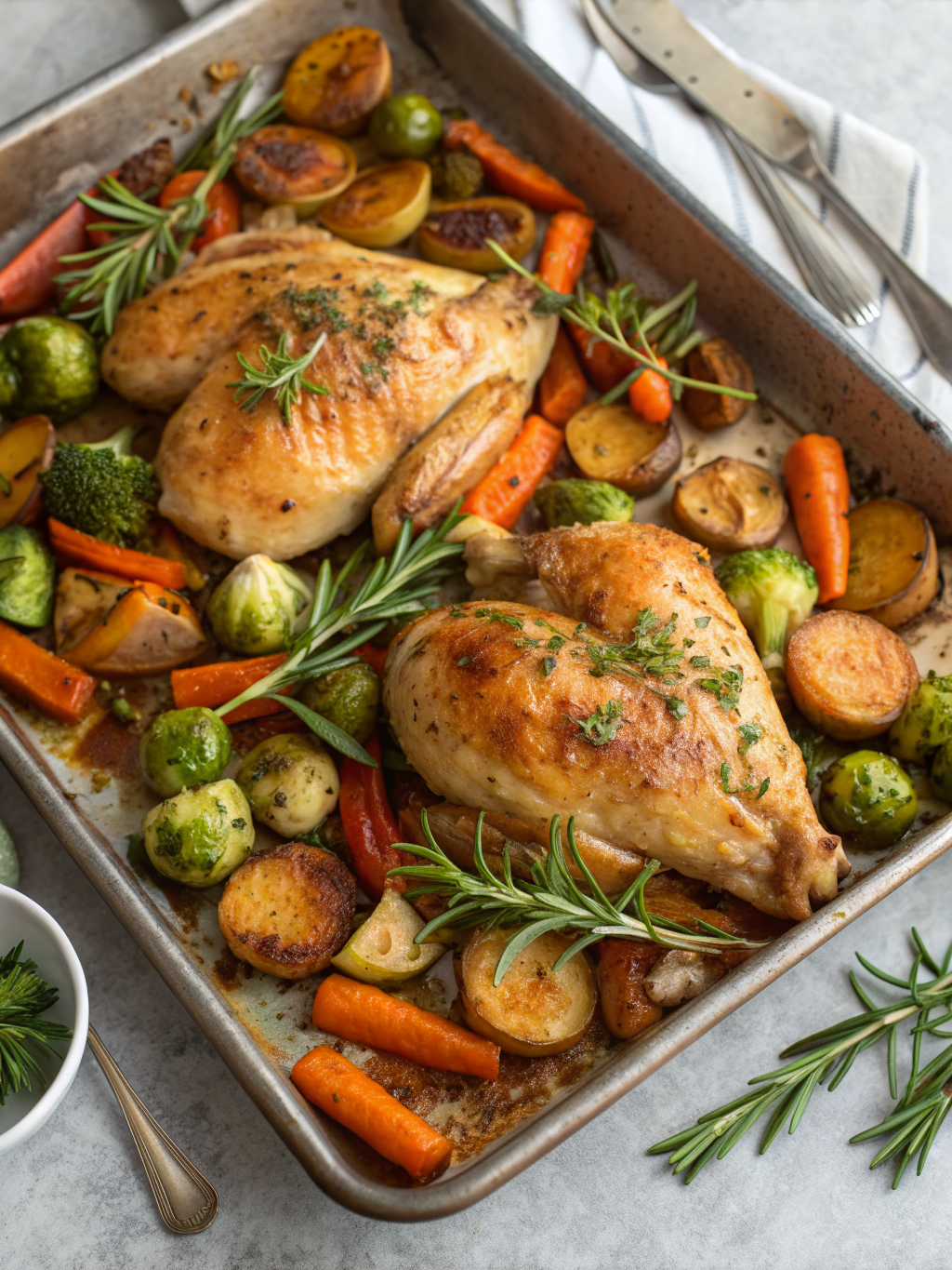 sheet pan Thanksgiving chicken